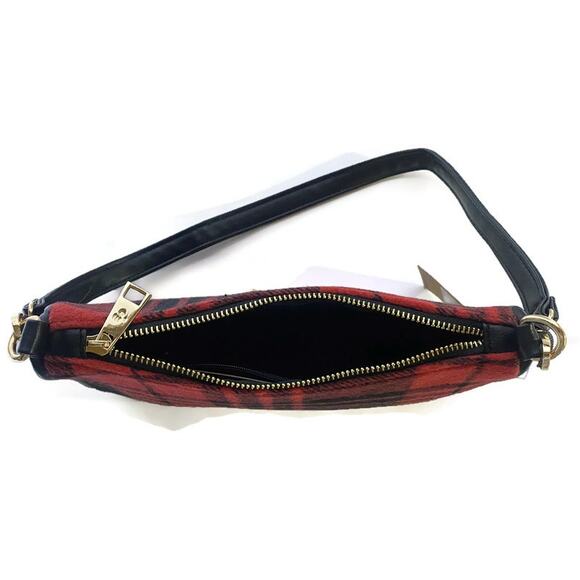 Bearpaw Flannel Purse Small Handbag Over the Shoulder Red and Black Plaid NWT - Picture 8 of 9